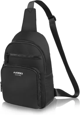 Aisbei Shoulder Bag for Men Trendy Convertible Crossbody Sling Backpack Casual Chest Bagfor Traveling Hiking Running