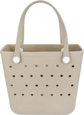 Beach Bag, Waterproof Beach Tote, Rubber Medium Tote Bag, Washable and Durable Open Handbag for Boat Pool Sports