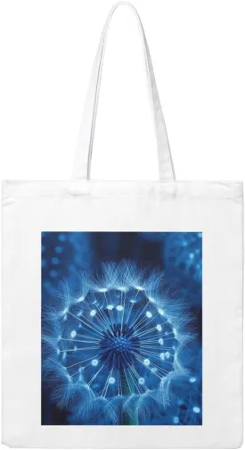 Canvas Aesthetic Tote Bag for Women Handbag Blue Dandelion Reusable Grocery Bags with Handles
