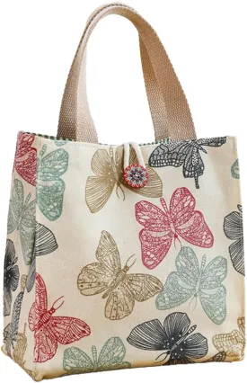 Canvas Small Bible Bag for Girls and Women, Cute Mini Preppy Aesthetic Tote, Reusable Grocery Bag for Essentials