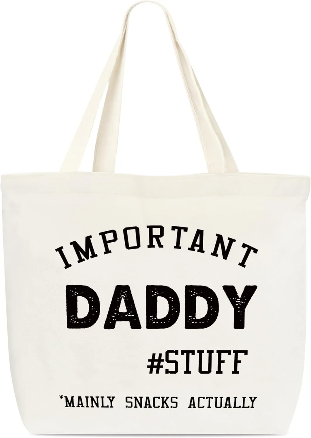 Canvas Tote Bag, Important Daddy Stuff Tote Bag, Appreciation Gift, Funny Tote Bag, Library Tote, Reusable Grocery Shopping Bag, Library Shoulder Bag For Man Daddy Father Dad Friends C(10)