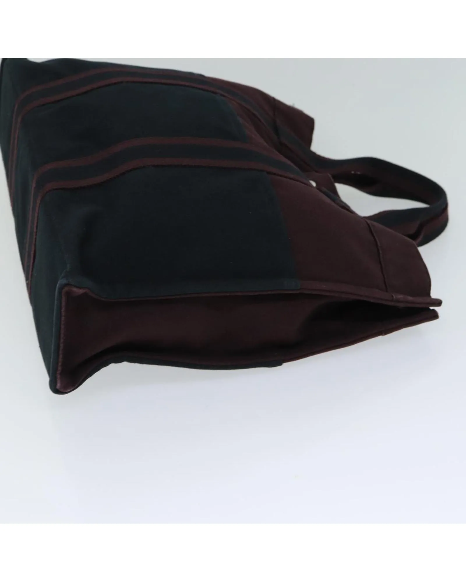Canvas Tote Bag with Bordeaux Color and Multiple Compartments