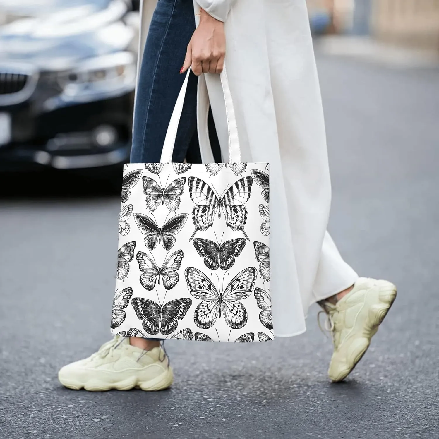 Canvas Tote BagFunny Birthday Reusable Large Shopping Shoulder Tote Bag For Women