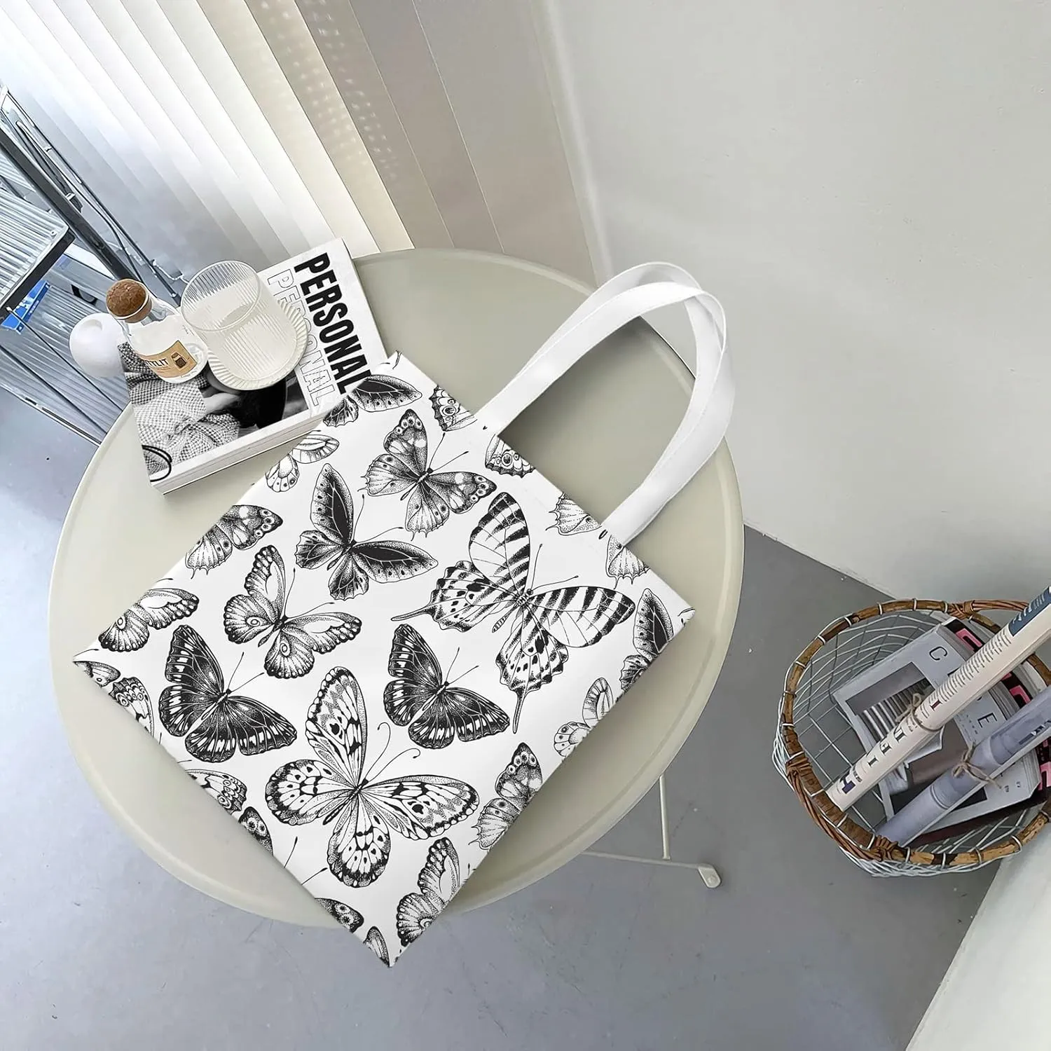 Canvas Tote BagFunny Birthday Reusable Large Shopping Shoulder Tote Bag For Women
