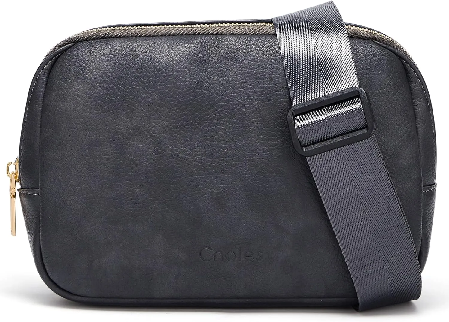 Cnoles Belt Bag for Women Fashion Waist Bag Vegan Leather Fanny Pack Crossbody Bags for Women With Adjustable Straps Dary Grey
