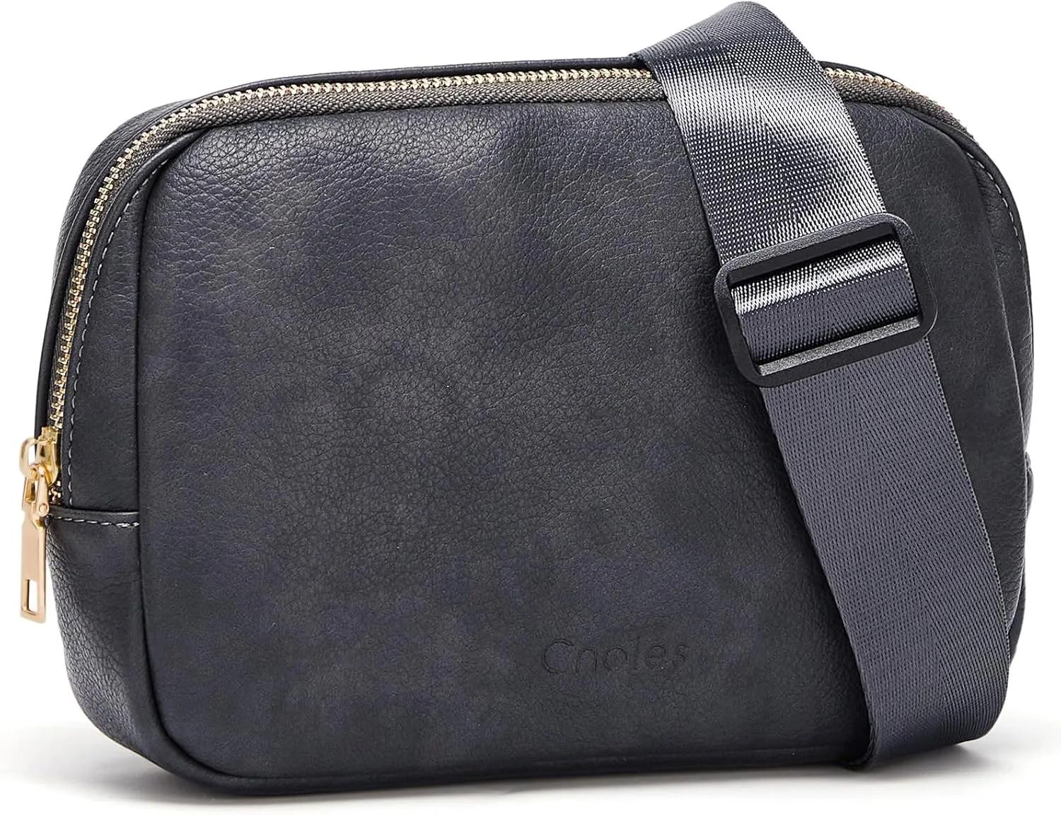 Cnoles Belt Bag for Women Fashion Waist Bag Vegan Leather Fanny Pack Crossbody Bags for Women With Adjustable Straps Dary Grey