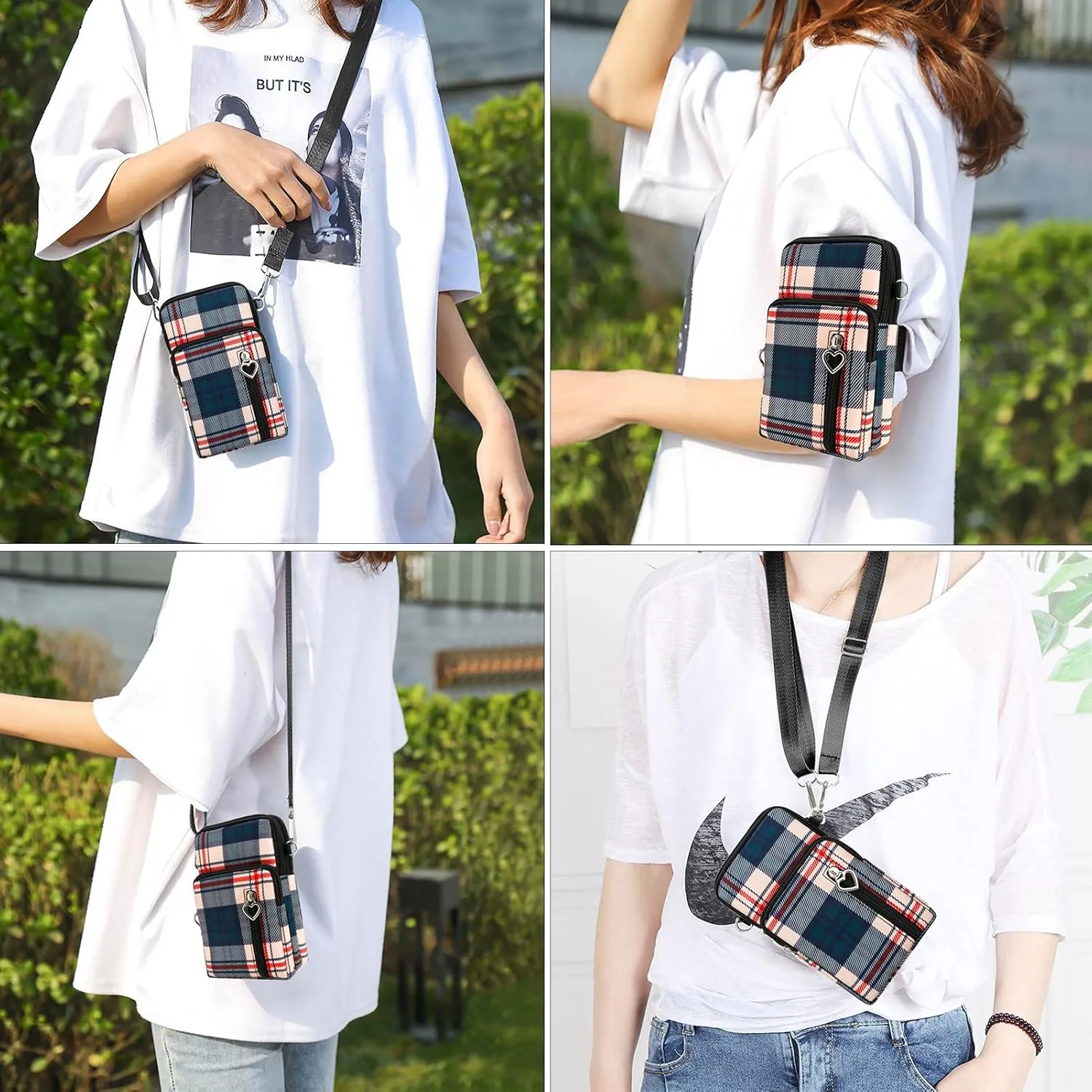 DOB SECHS Small Crossbody Wallet Phone Bag Shoulder Strap Wallet Pouch for Women Mini Crossbody Cell Phone Purse