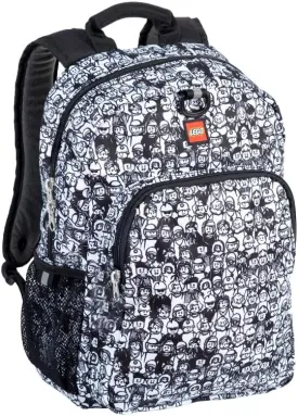 LEGO Iconic Prints Kids School Backpack Bookbag, for Travel, On-the-Go, Back to School, Boys and Girls, with Adjustable Padded Straps and Fun patterns, Crowd Color Me