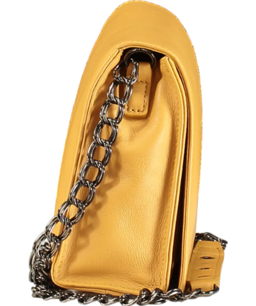 LONGCHAMP Yellow Leather Paris Rocks Crossbody Bag