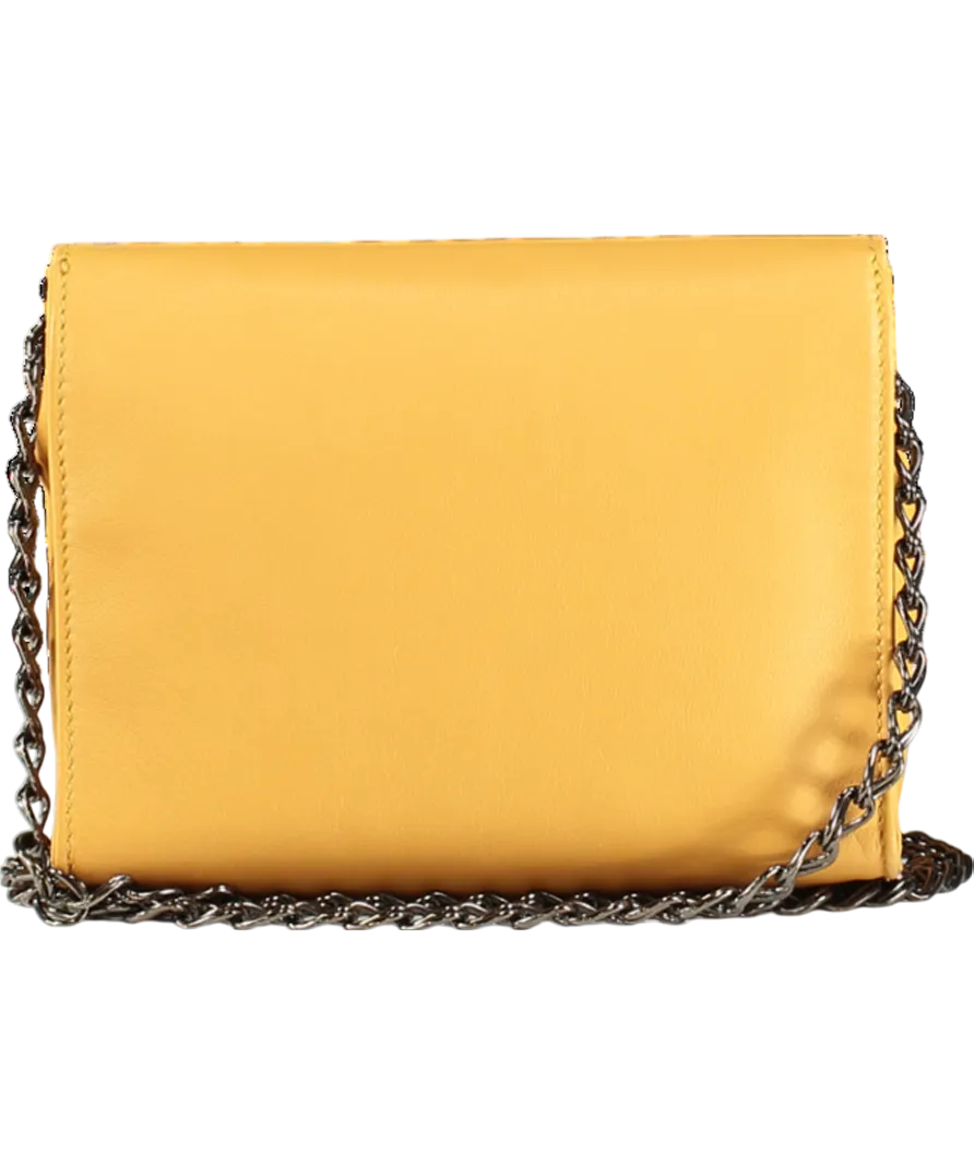 LONGCHAMP Yellow Leather Paris Rocks Crossbody Bag