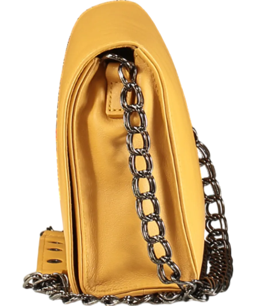 LONGCHAMP Yellow Leather Paris Rocks Crossbody Bag