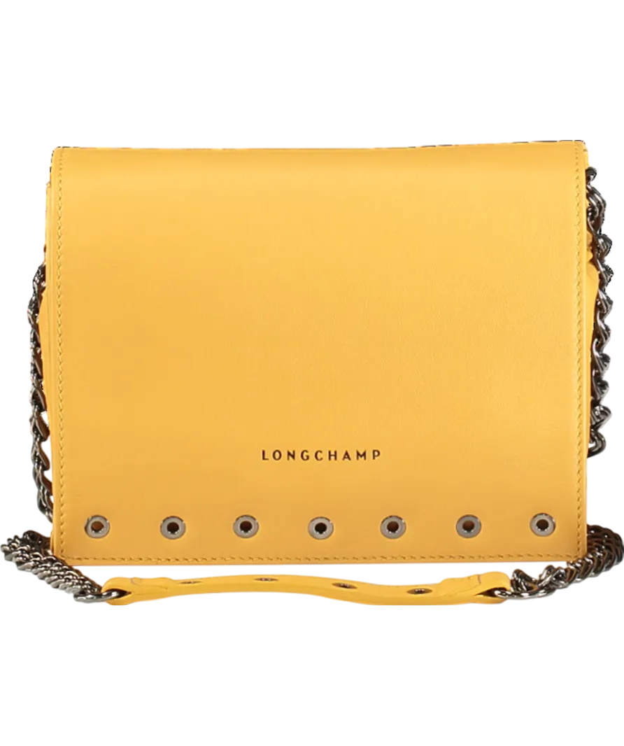 LONGCHAMP Yellow Leather Paris Rocks Crossbody Bag