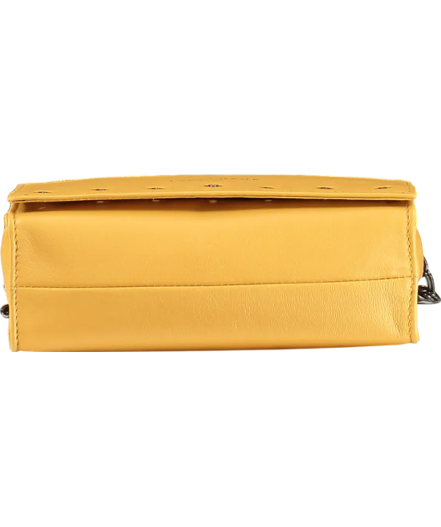 LONGCHAMP Yellow Leather Paris Rocks Crossbody Bag