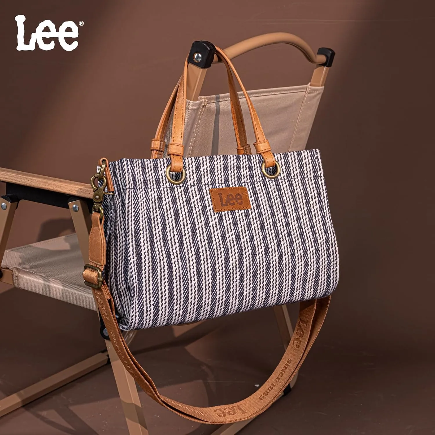Montana West x Lee Small Tote Bag for Women Work, Stripe Crossbody Bag Top-handle Handbags