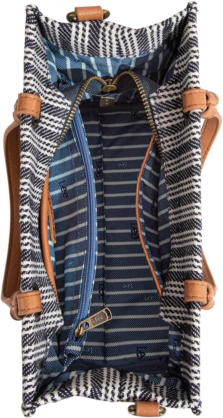 Montana West x Lee Small Tote Bag for Women Work, Stripe Crossbody Bag Top-handle Handbags