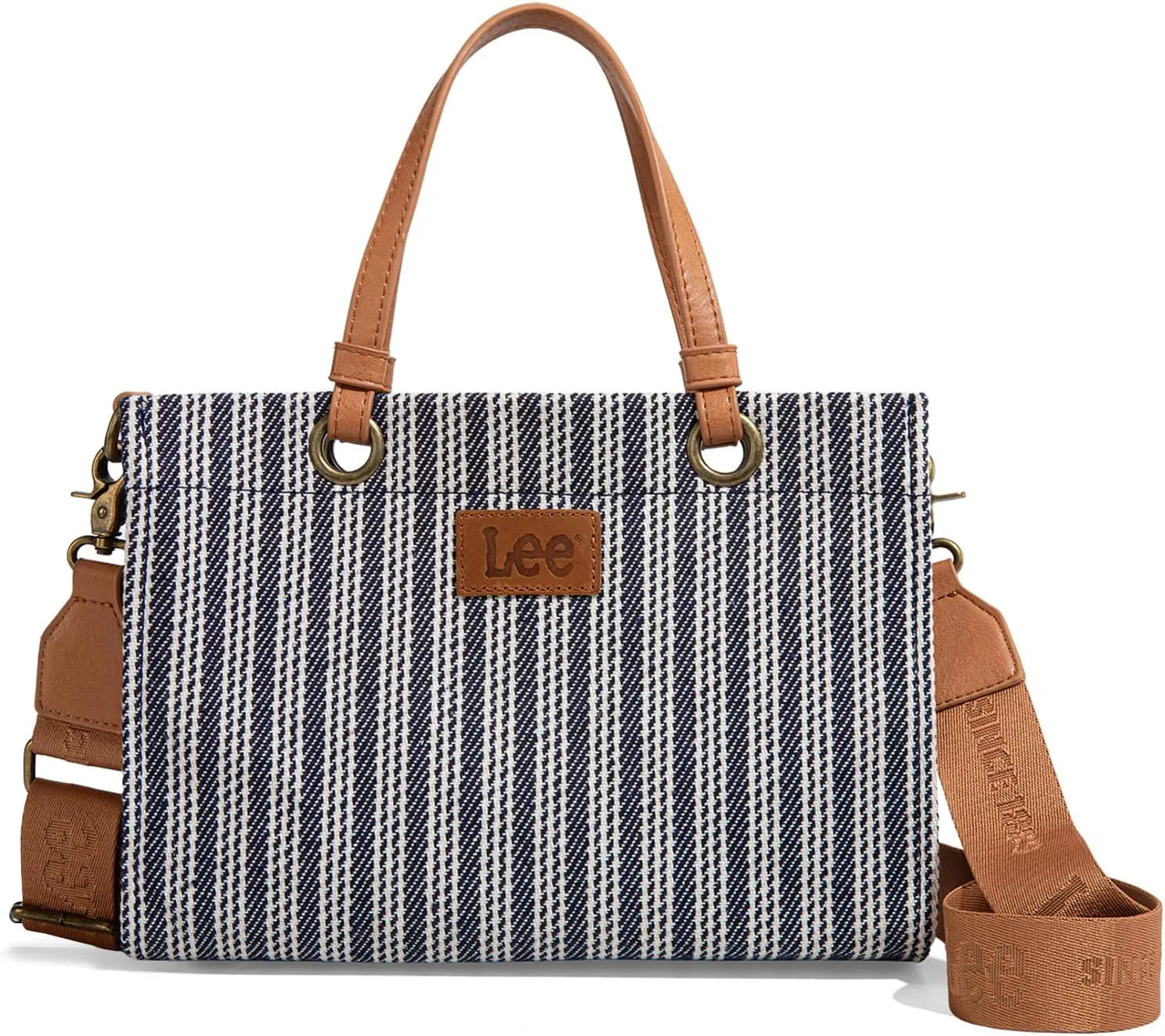 Montana West x Lee Small Tote Bag for Women Work, Stripe Crossbody Bag Top-handle Handbags