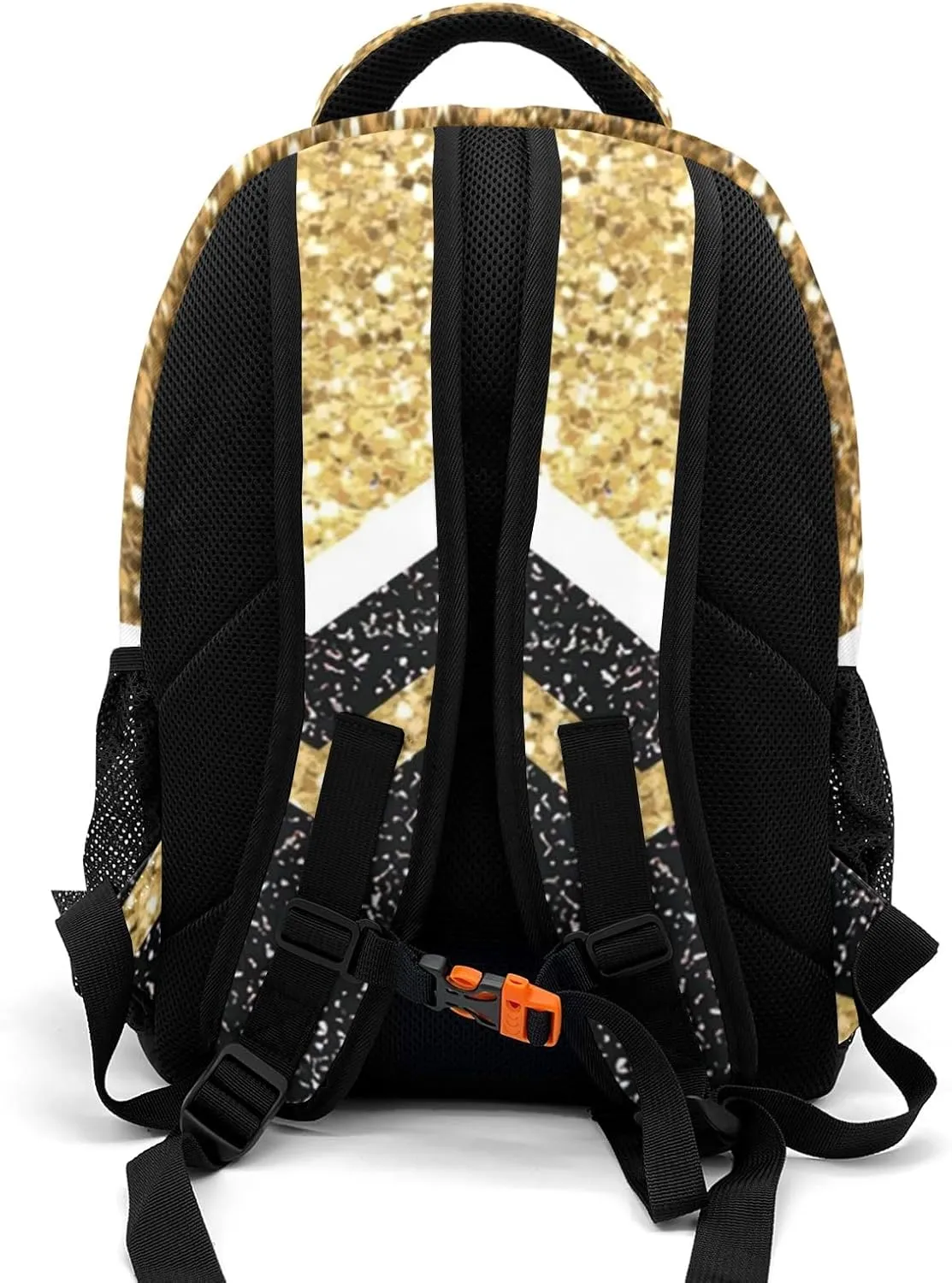 Personalized Cheerleaders Cheer Backpack with Name Gold Custom Cheerleading Laptop Backpack Travel Backpack for Women Men