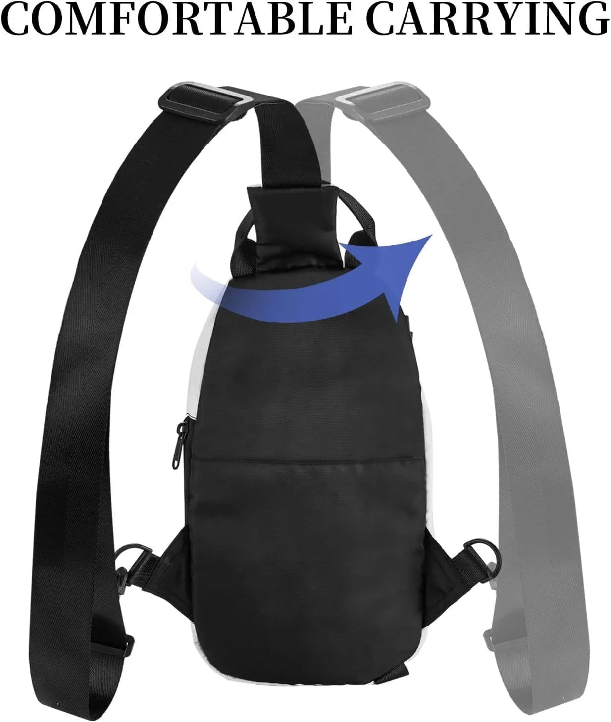 Polyester Fiber Waterproof Waist Bag -Backpack 4 Pocket Compartments Ideal for Outdoor Activities Pebbles in the beach
