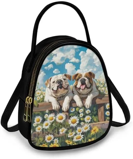 Small Crossbody Bags for Women Stained Glass Art Zip Cell Phone Purse, Vegan PU Leather Top Handle Handbags