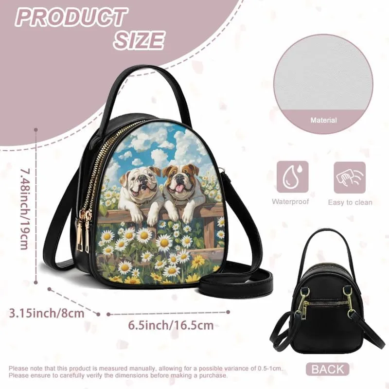 Small Crossbody Bags for Women Stained Glass Art Zip Cell Phone Purse, Vegan PU Leather Top Handle Handbags