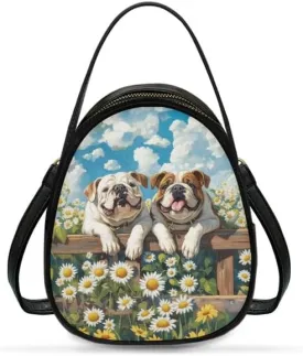 Small Crossbody Bags for Women Stained Glass Art Zip Cell Phone Purse, Vegan PU Leather Top Handle Handbags