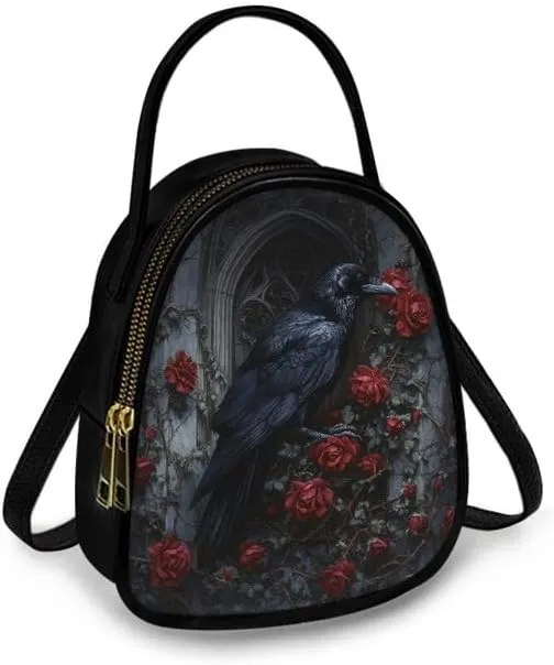 Small Crossbody Bags for Women Stained Glass Art Zip Cell Phone Purse, Vegan PU Leather Top Handle Handbags