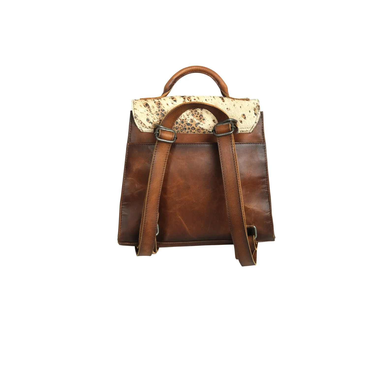 STS Ranchwear Womens Serengeti Remi Convertible Cream/Leopard Cowhide Backpack