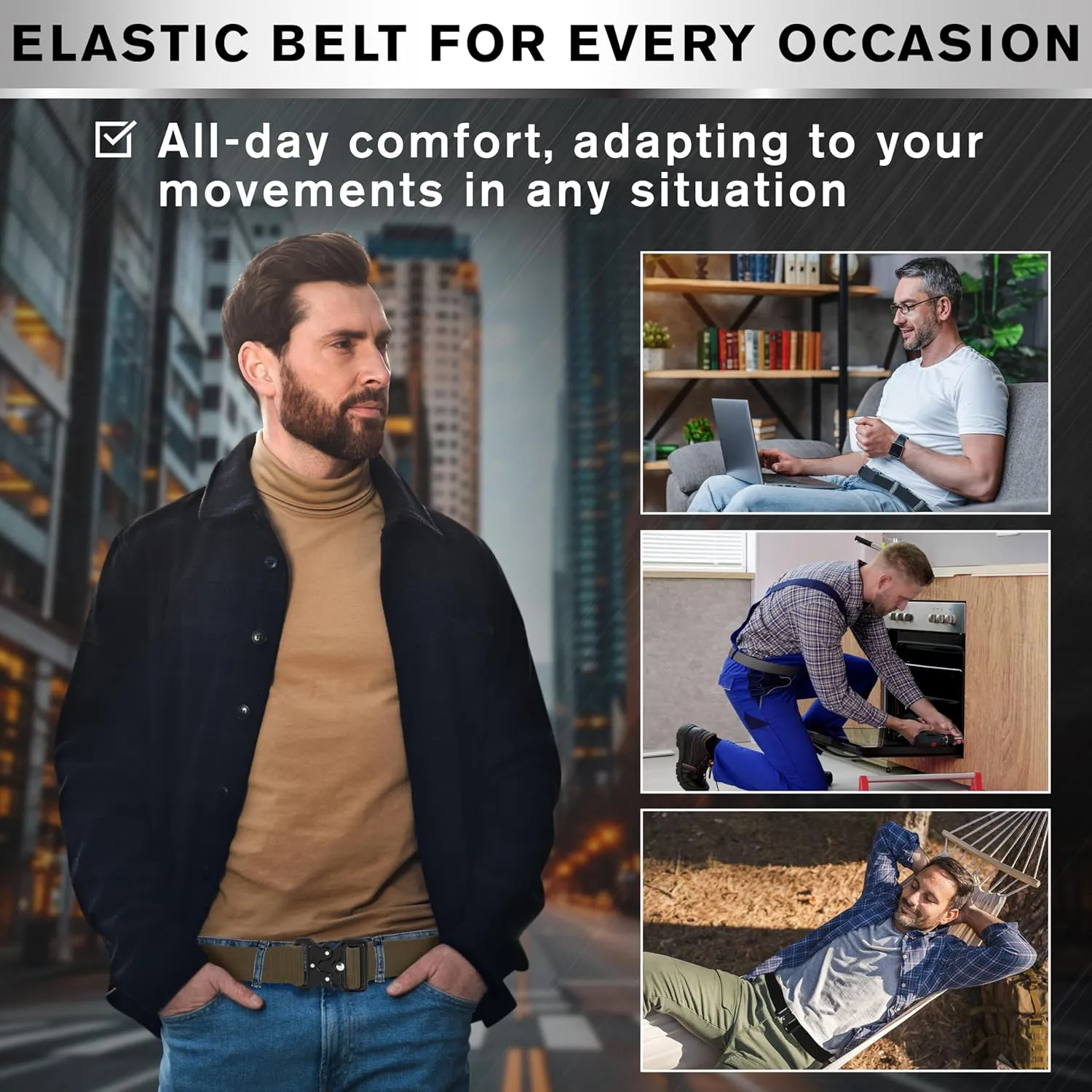 TECEUM Tactical Belt  Heavy-Duty & Quick Release  Military, Work, Rigger, Duty & Utility Belt for Men
