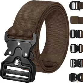 TECEUM Tactical Belt  Heavy-Duty & Quick Release  Military, Work, Rigger, Duty & Utility Belt for Men
