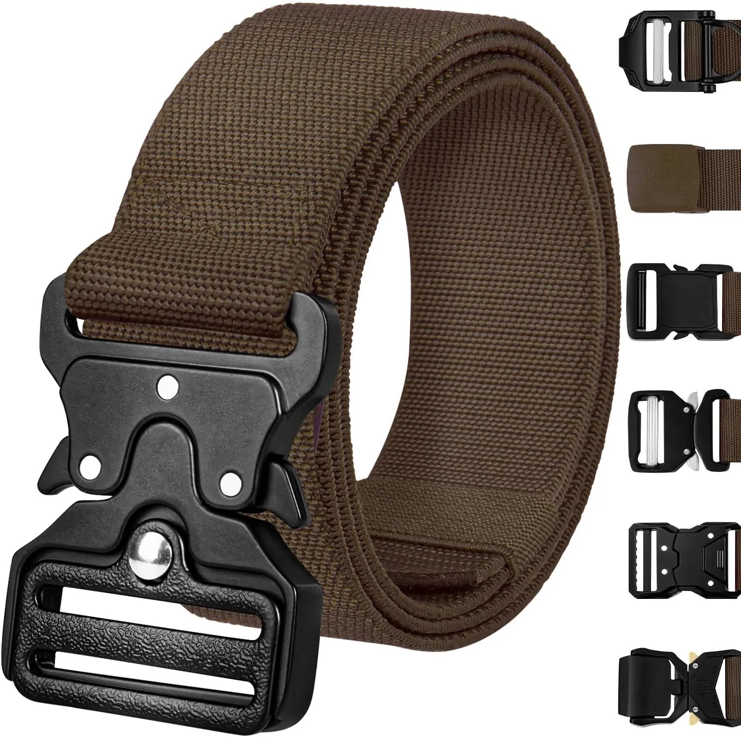 TECEUM Tactical Belt  Heavy-Duty & Quick Release  Military, Work, Rigger, Duty & Utility Belt for Men