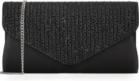 Women Evening Bag Crystal Wedding Clutch Purse Rhinestone Envelope Handbag for Prom Cocktail Party