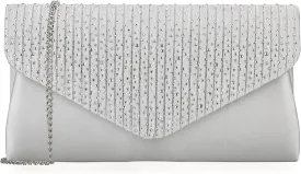 Women Evening Bag Crystal Wedding Clutch Purse Rhinestone Envelope Handbag for Prom Cocktail Party